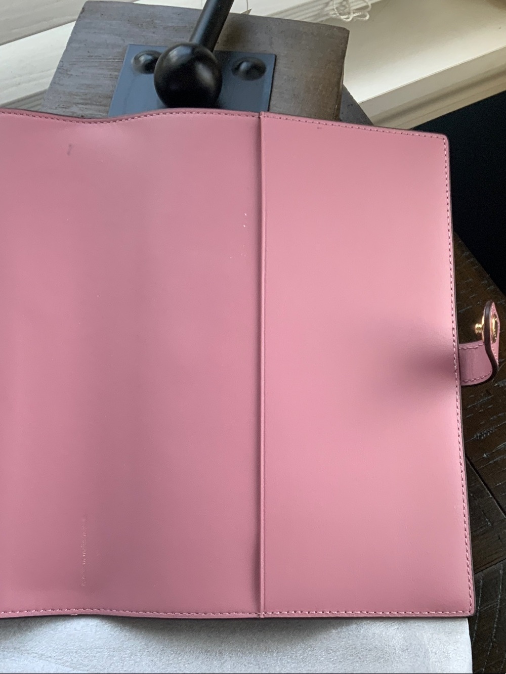 Coach Brown Floral Signature Tabbed Organizer with Pink Snap - Picture 3 of 8